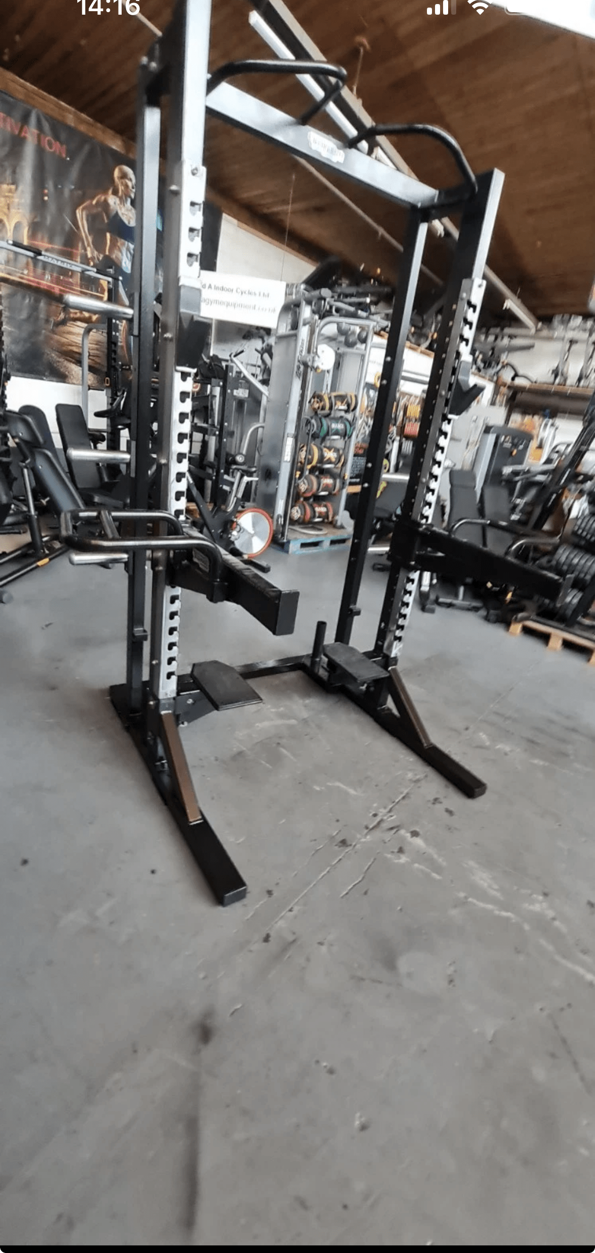 TECHNOGYM PURE STRENGTH OLYMPIC HALF RACK BLACK COMMERCIAL GYM EQUIPMENT - Image 2